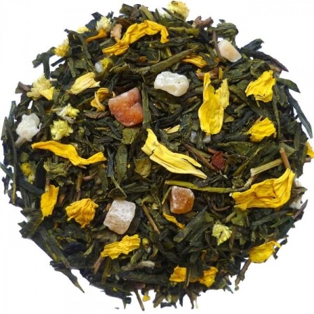 Ananás e papaia - Chá verde 100 gramas - Café du Jour chá a granel