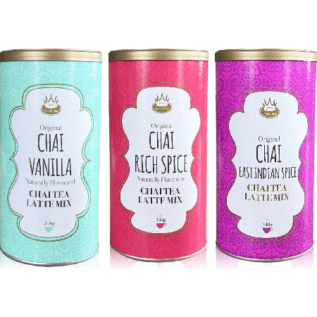 Royal Chai Latte Trio - Baunilha, Rich Spice & East Indian Spice 3 x 340g