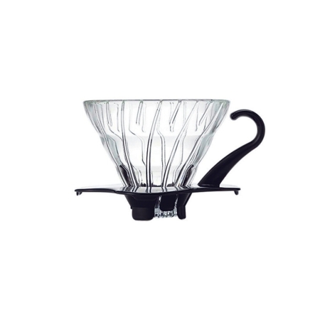 Hario V60 dripper - vidro preto - tamanho 01