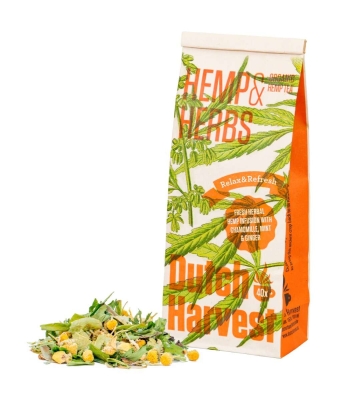 Hemp & Herbs - Mistura de Chá de Cânhamo e Ervas 40 gr - Dutch Harvest chá a granel