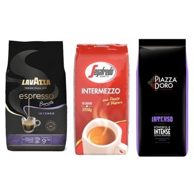 Pacote de café "Extra Espresso" - café em grão - 3 x 1 quilo