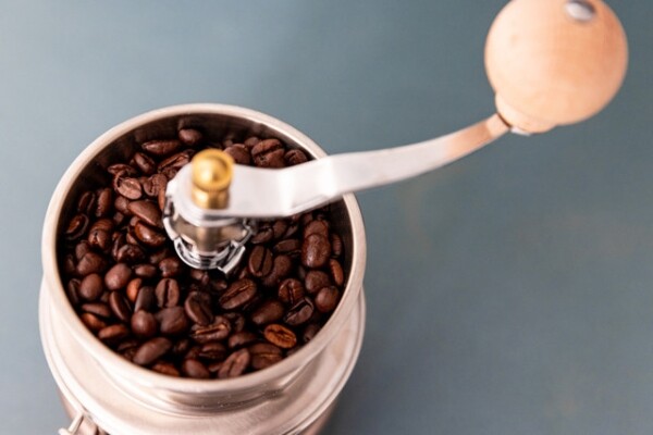 La Cafetière - moinho de café / moinho de grãos - Cobre e aço inoxidável