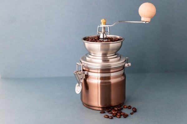 La Cafetière - moinho de café / moinho de grãos - Cobre e aço inoxidável