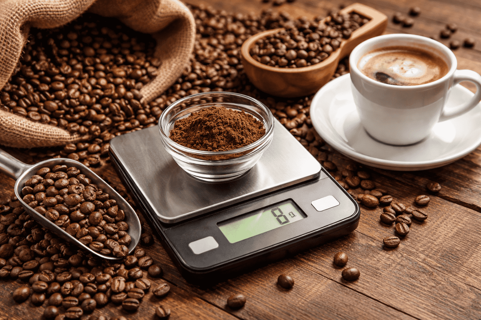 Quantas chávenas de café tiras de 1 kg de grãos de café?