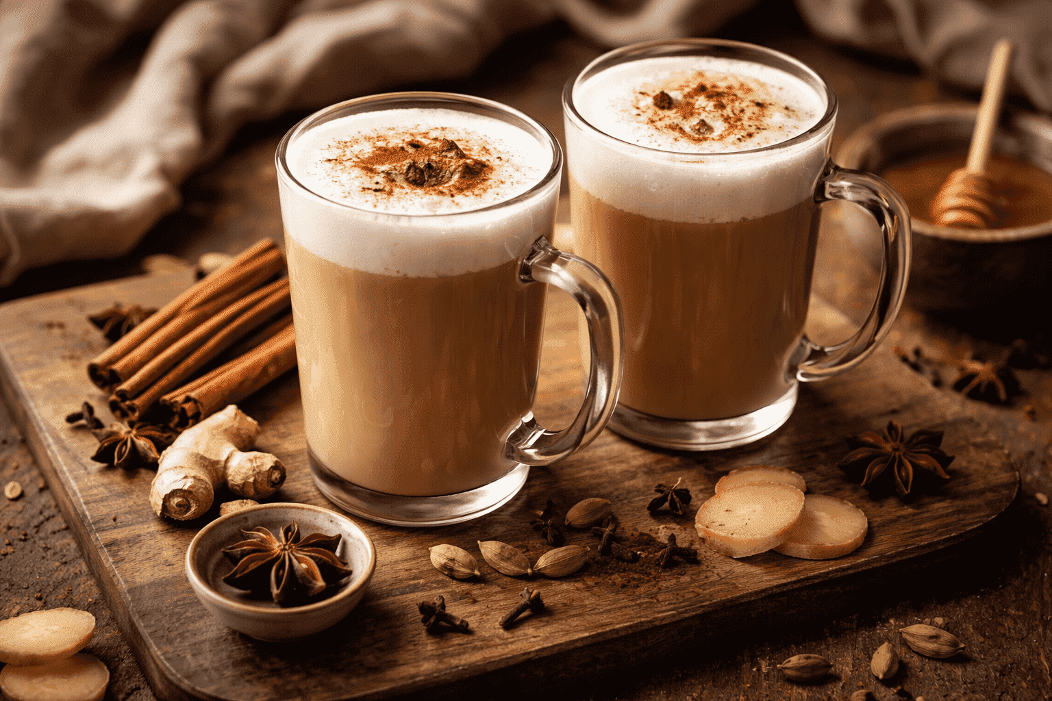 Chai latte: faz em casa com especiarias verdadeiras!