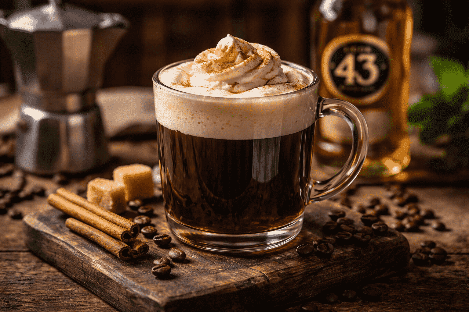 Licor de café no café espanhol