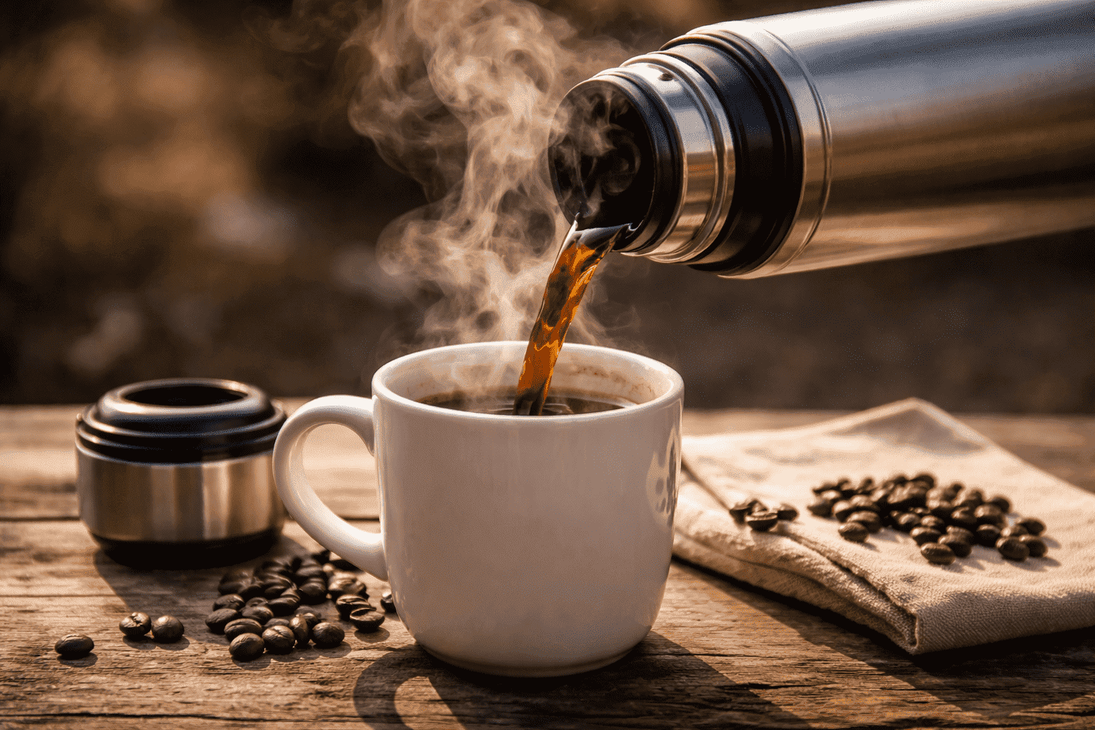 Quanto tempo o café se mantém quente num termo?