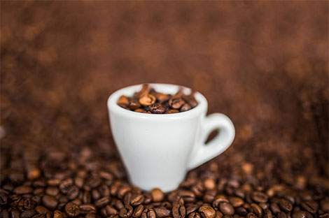 Grãos de café para saborear