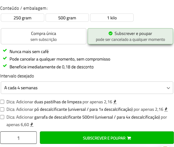 Imagem que mostra como assinar um plano de café na Café du Jour